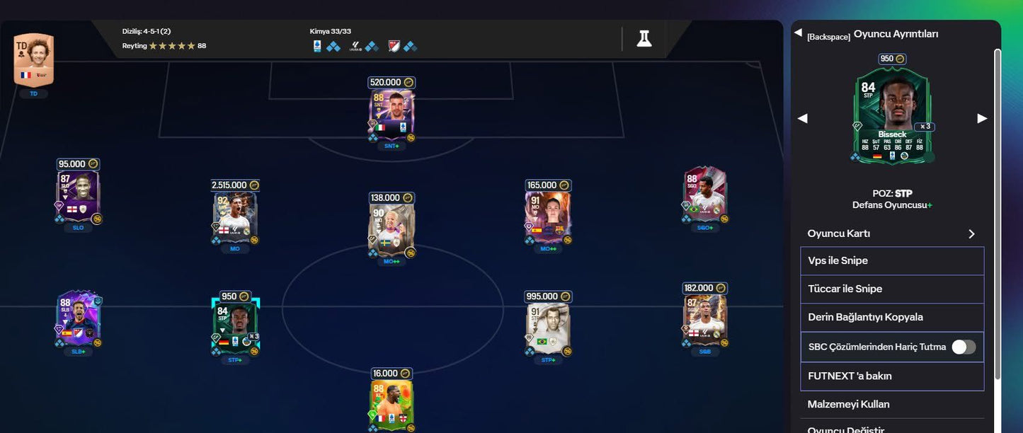 FC26 8 MİLYON KADRO DEĞERLİ HESAP